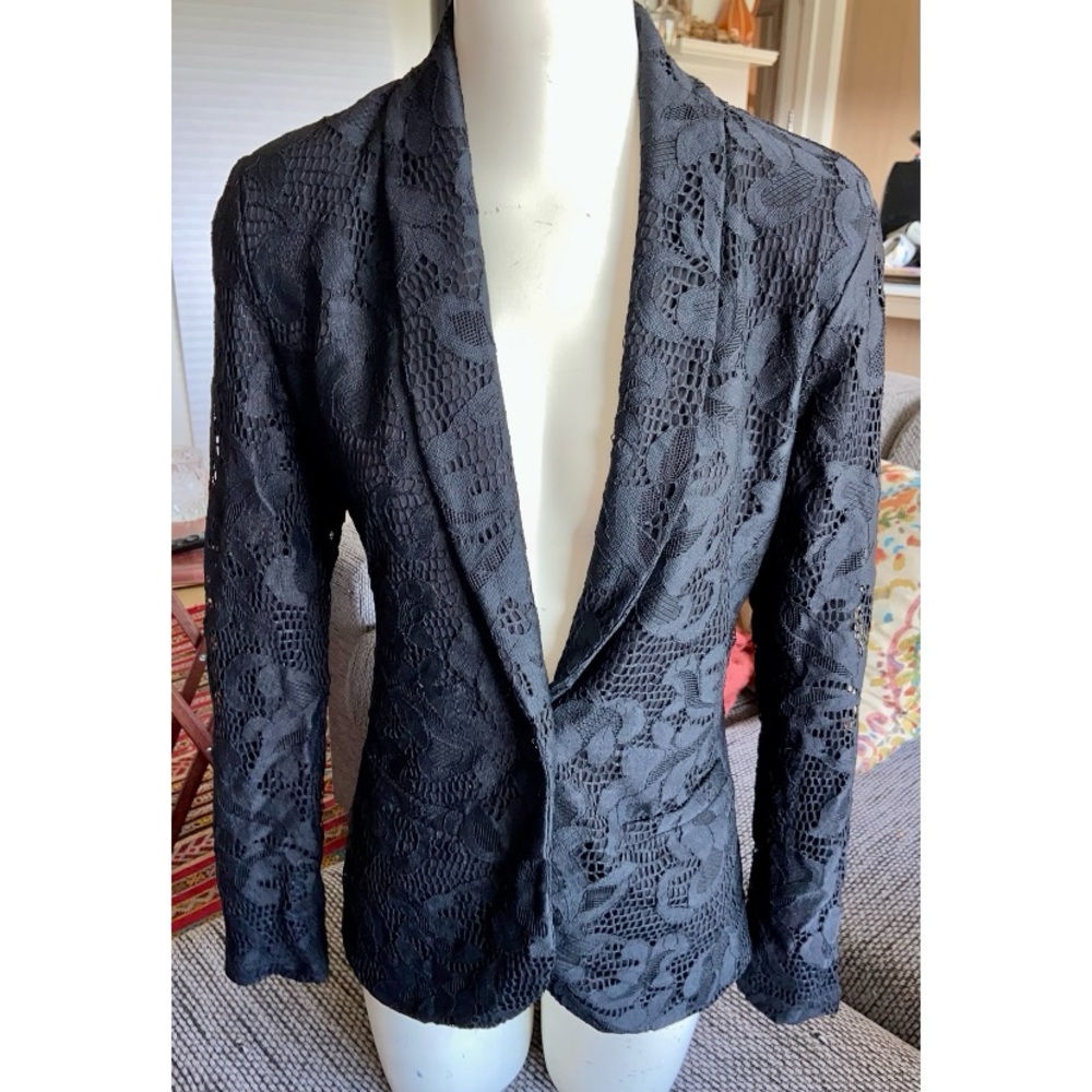 NWT Lemon Tart Black Blazer, Sz S